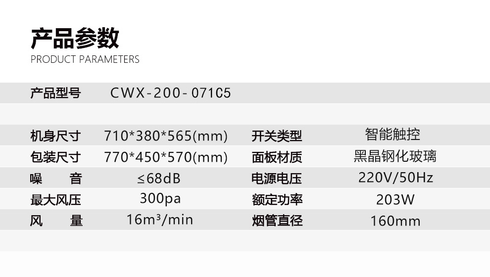 货号参数明细